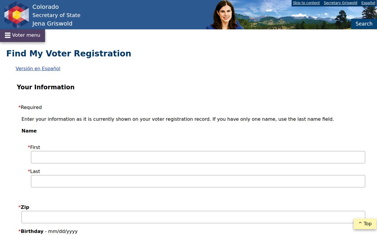 Colorado voter lookup for the Erie resident lookup